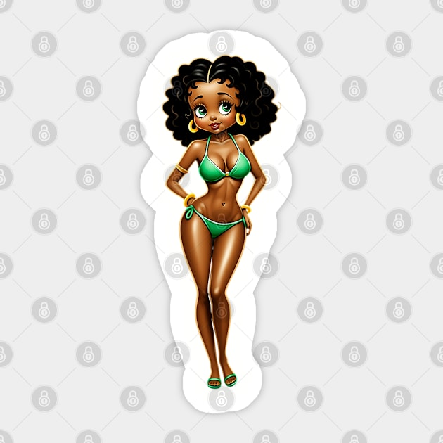 Bikini - Black Girl Magic Sticker by UrbanLifeApparel